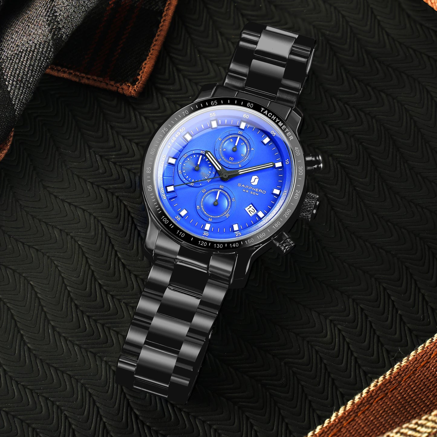 SAPPHERO, Luxury Brands, Gold Plated Stainless Steel, Men’s, Elegant, Waterproof, Quartz Watch…Perfect For That First Date