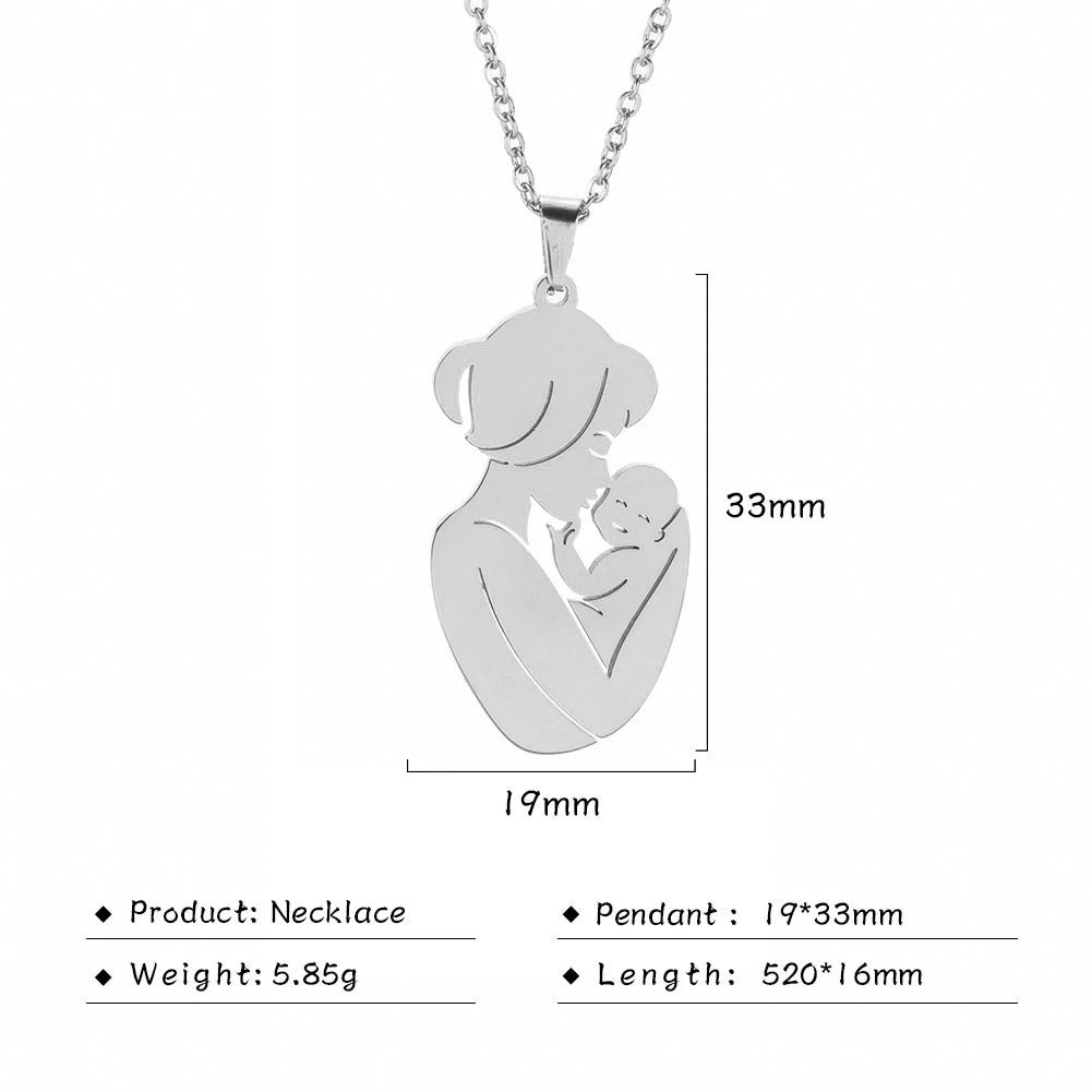 Mother's Day, Baby Child, Stainless Steel Pendant Gift, From FISHHOOK