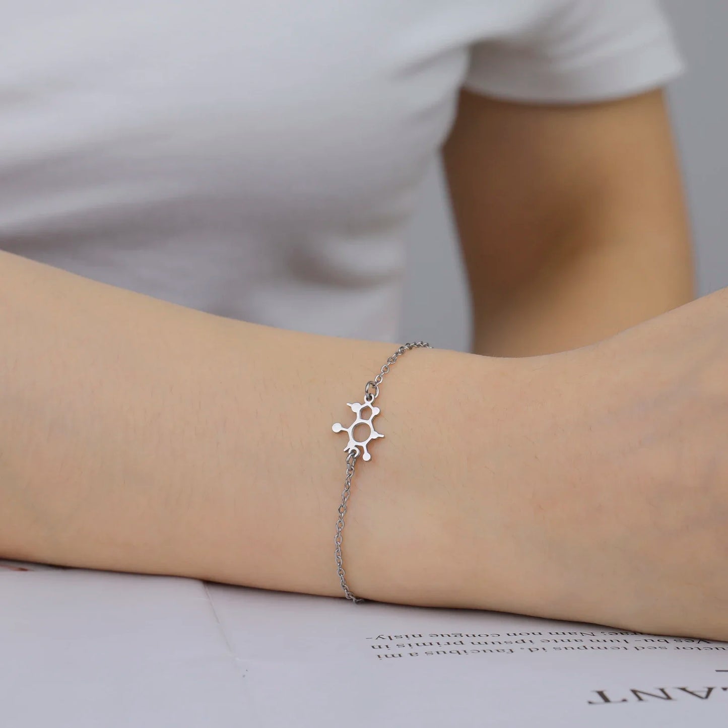 Chemical Molecule Charm Bracelet , by Skyrim