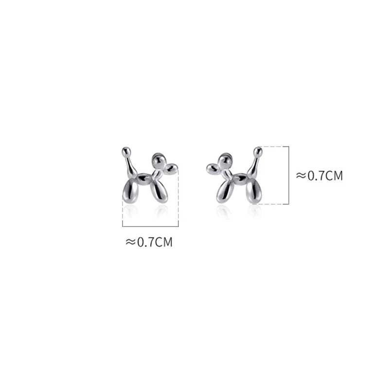 S9.25 Sterling Silver Mini Balloon Dog Earrings, Treat yourself, treat a friend.