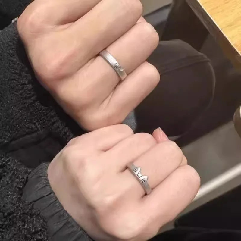 2pc Cute, Dog / Cat Animal Ring for Women & Men
