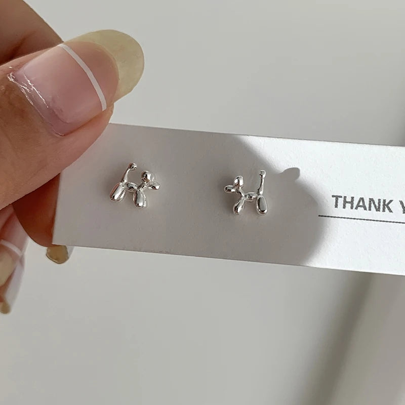 S9.25 Sterling Silver Mini Balloon Dog Earrings, Treat yourself, treat a friend.