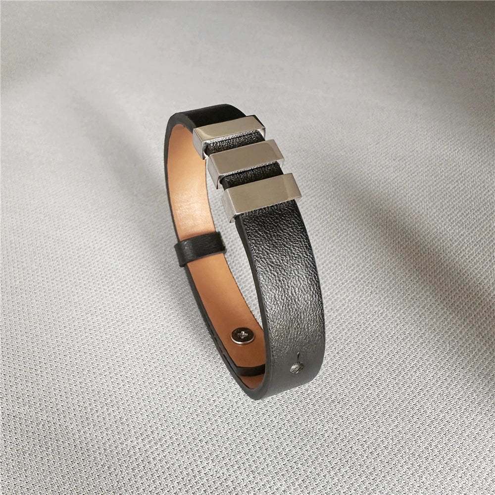 Custom, Leather Bracelet For Dad, Fathers, Husbands, etc.