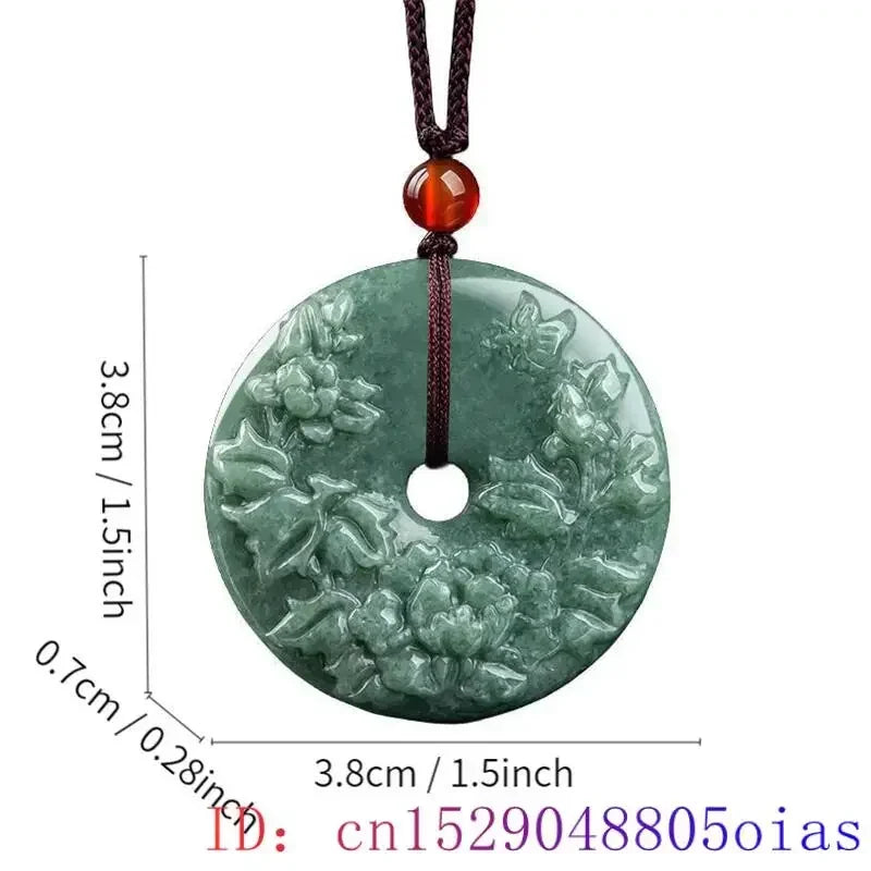 Green Burmese, Jade Amulet Necklace… Fine Jewelry Carved Gemstone, By MC