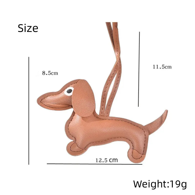 Dachshund Dog Leather Keychain