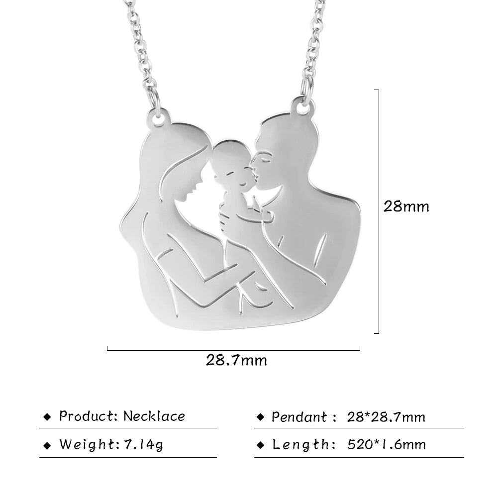 Mother's Day, Baby Child, Stainless Steel Pendant Gift, From FISHHOOK