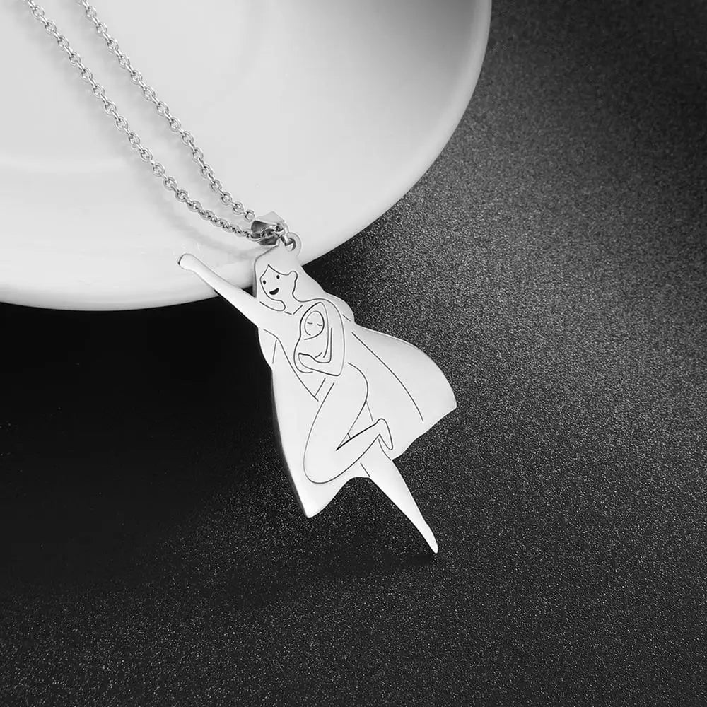 Mother's Day, Baby Child, Stainless Steel Pendant Gift, From FISHHOOK