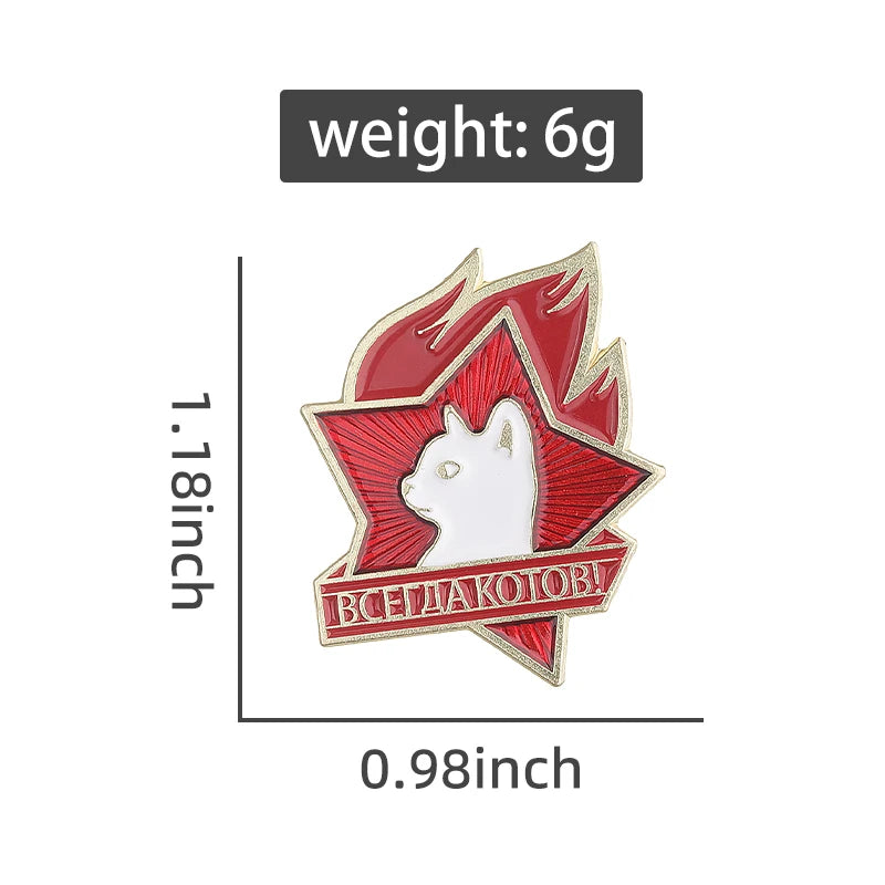 Cat Star Lapel Badge for Cat Lovers And Friends