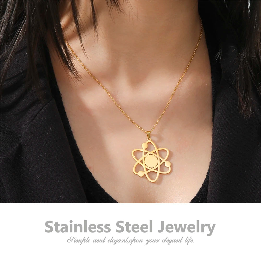 Bigbang Theory Atom Galaxy Planet Pendant Necklace