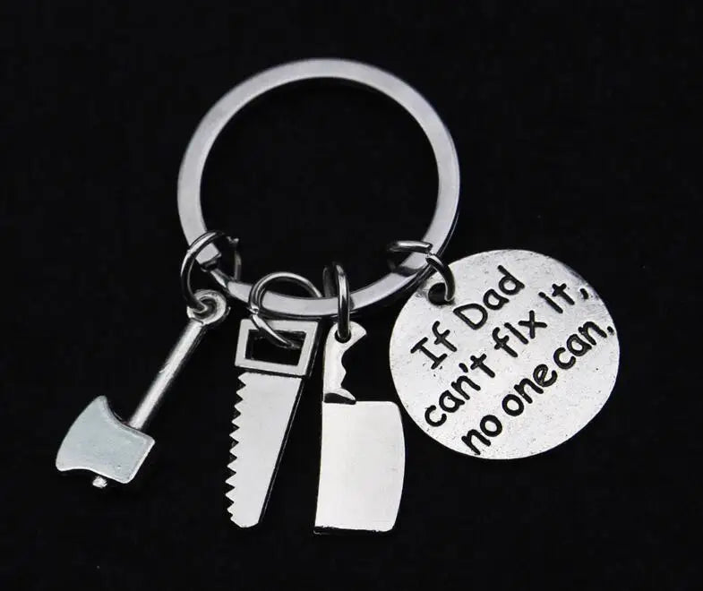 If Dad Cant Fix It, No One Can...Fathers Day Pendant Key Chain Gift