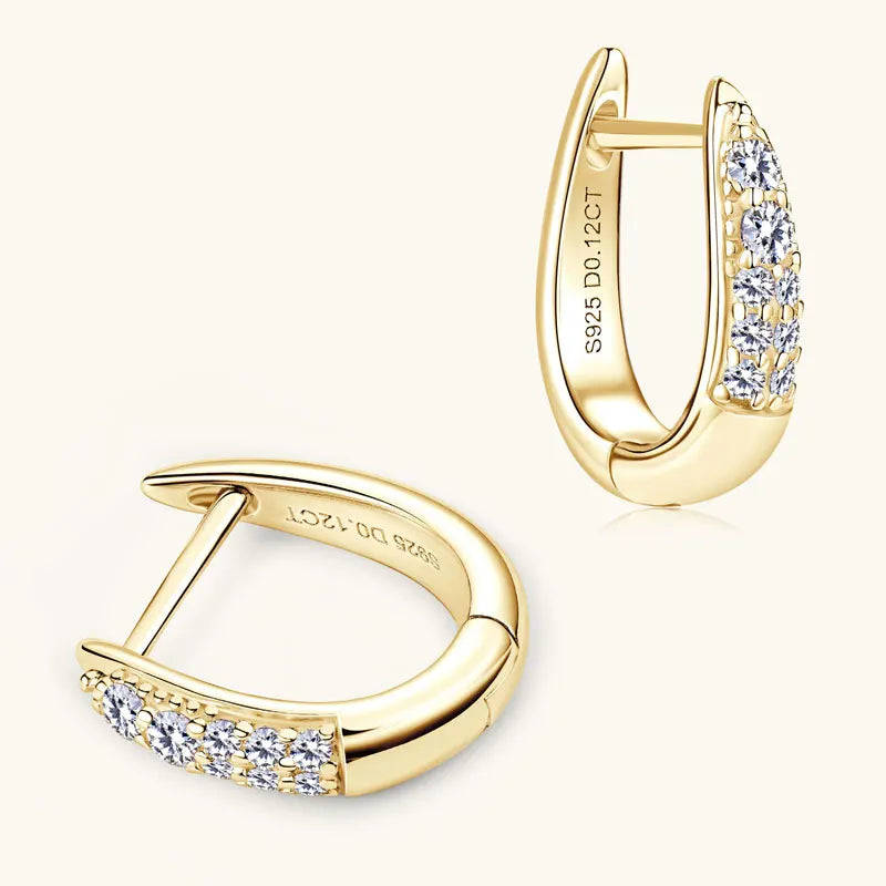 RAPRGOLD, GRA Certified Round Moissanite Hoop Earrings for Women. S9.25 Sterling Silver Earrings… Fine Jewelry Gift