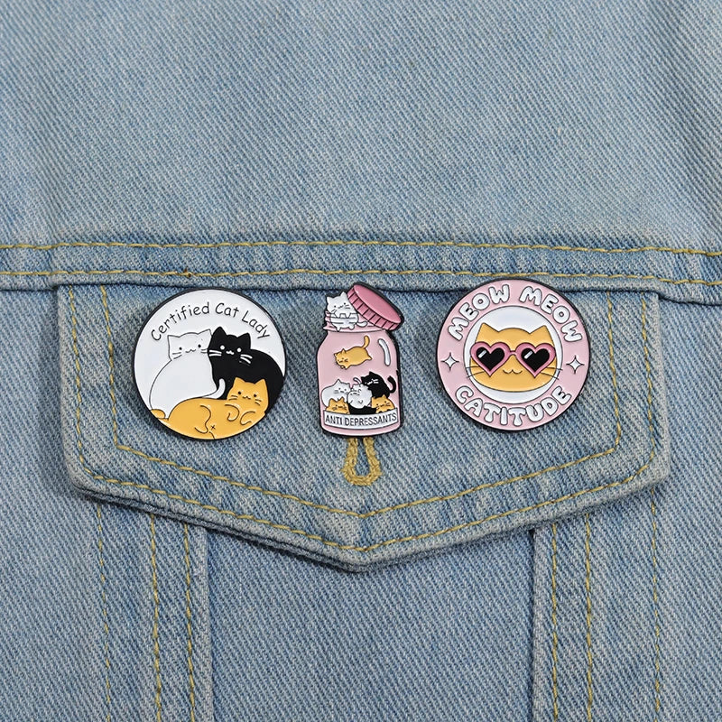 Certified Cat Lady Enamel Pins, Gifts For Cat Lovers