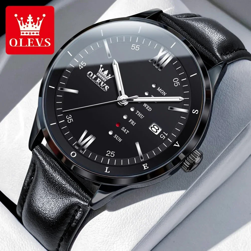 New, Waterproof Luminous, Automatic Date, Quartz Wristwatch For Men, By OLEVS