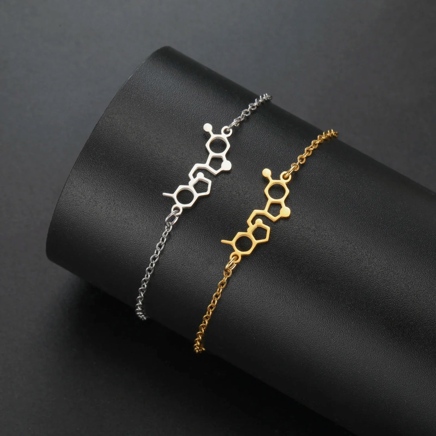 Chemical Molecule Charm Bracelet , by Skyrim