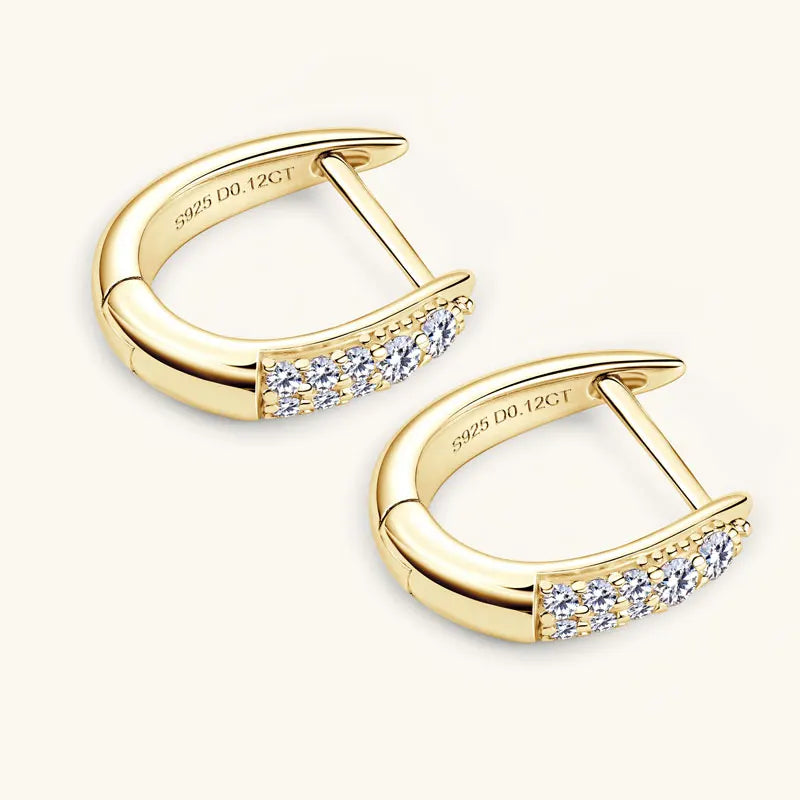 RAPRGOLD, GRA Certified Round Moissanite Hoop Earrings for Women. S9.25 Sterling Silver Earrings… Fine Jewelry Gift