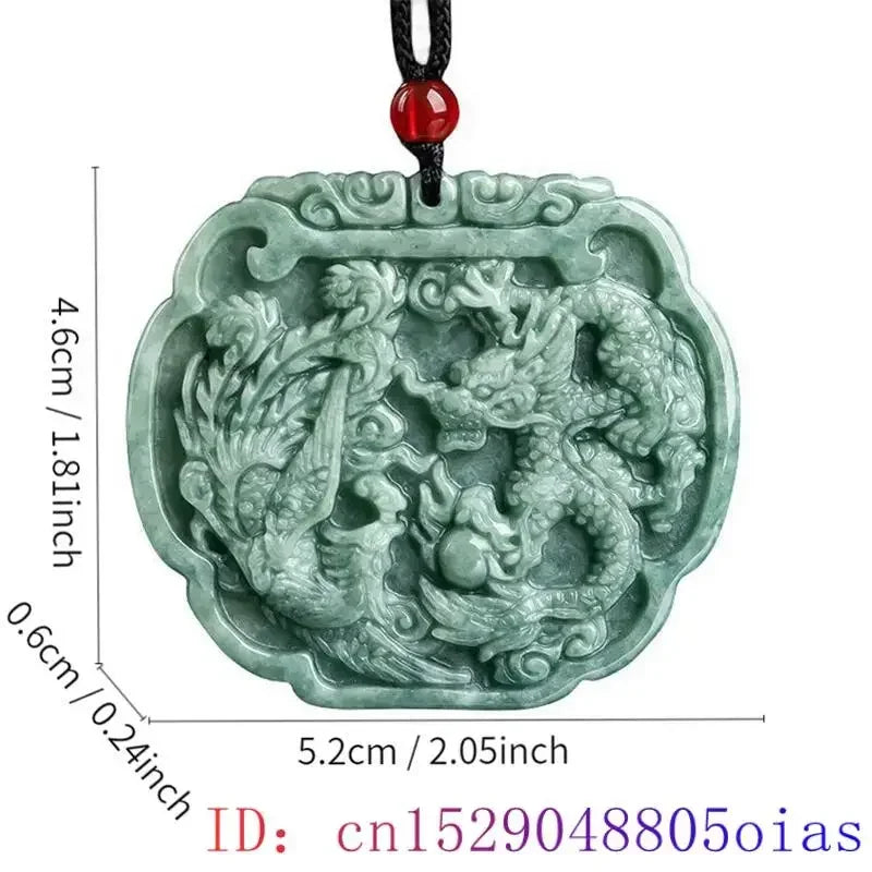 Green Burmese, Jade Amulet Necklace… Fine Jewelry Carved Gemstone, By MC
