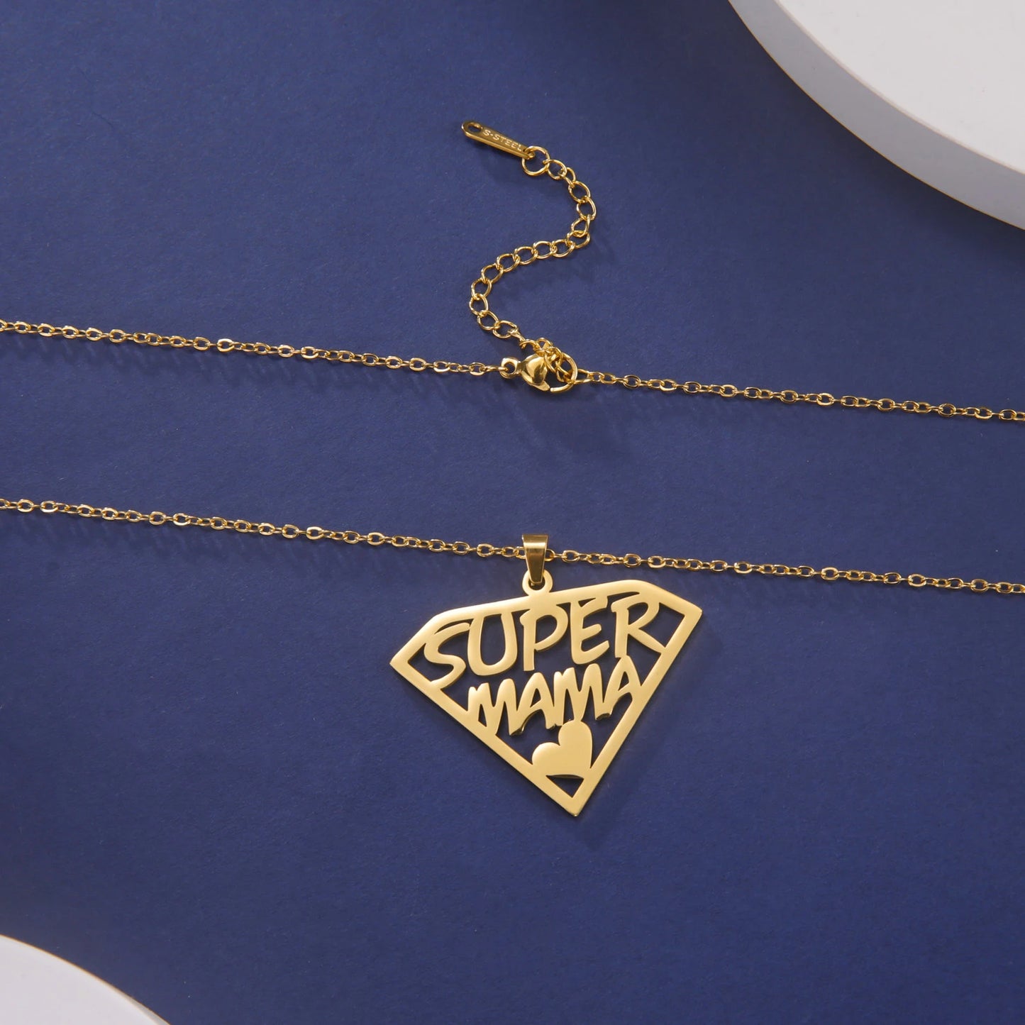 Cazador'S, "Super Papa/Mama", Stainless Steel Pendant Necklace for Men & Woman