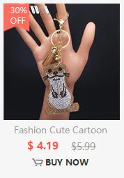 High Fashion, Chihuahua Dog Crystal Keychain Bag, by, Mujer