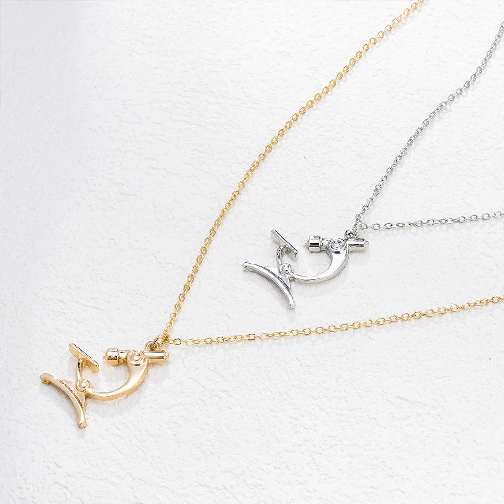 Classic Lab Microscope Pendant Necklace