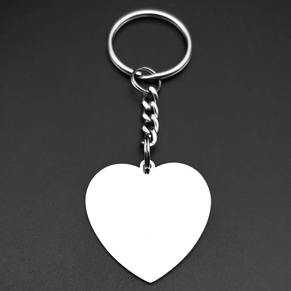 Father To Daughter, Stainless Steel, Silver Color Love Pendant Keychain, From EREBUS