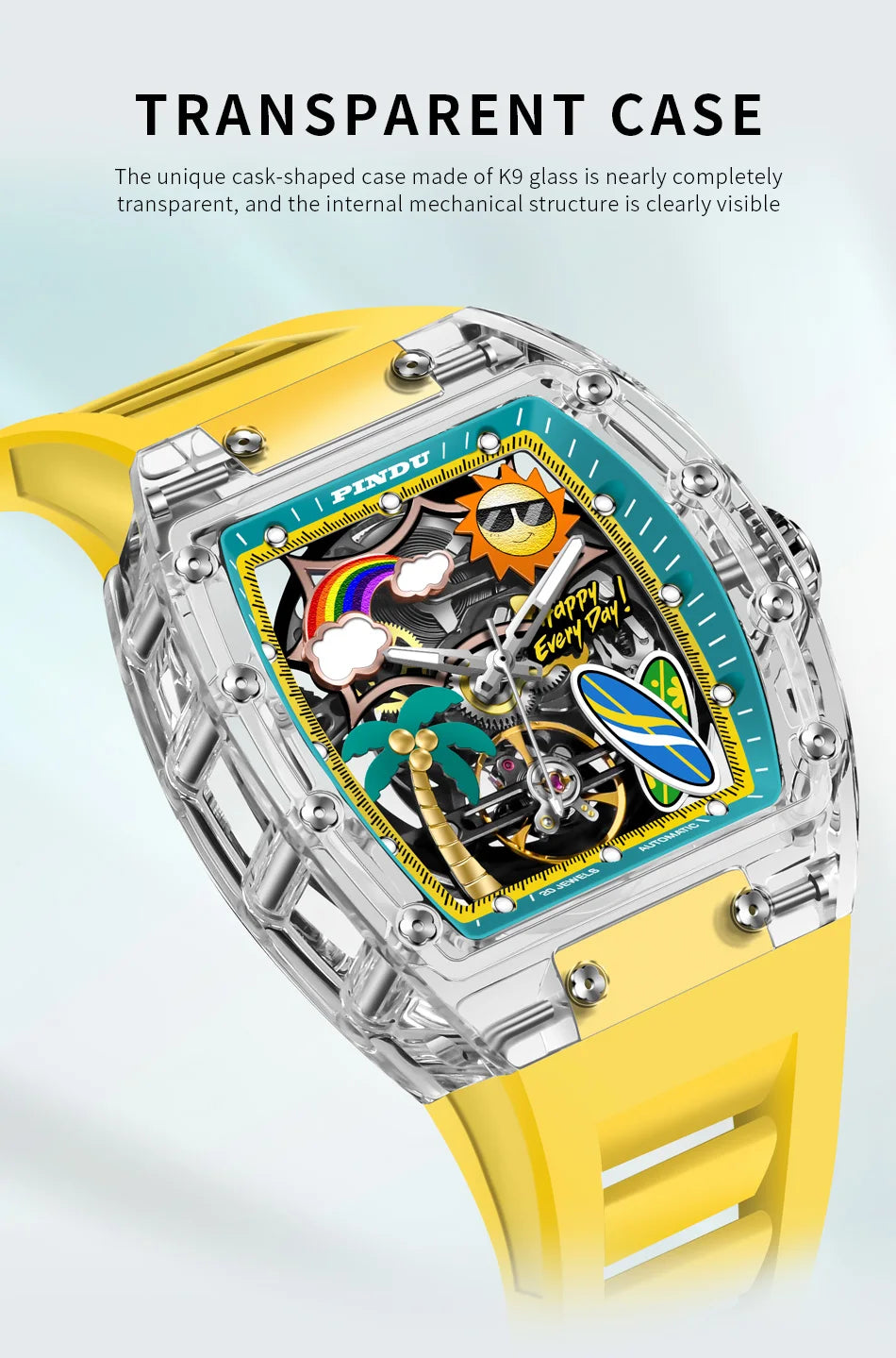 New PINDU Watch… Summer Beach Glowing, Waterproof Fashion