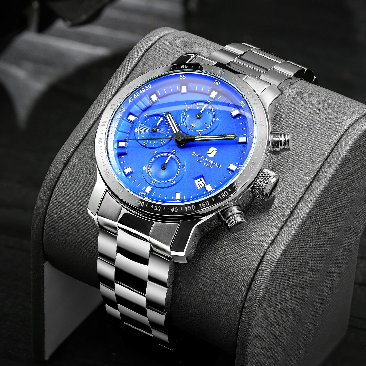 SAPPHERO, Luxury Brands, Gold Plated Stainless Steel, Men’s, Elegant, Waterproof, Quartz Watch…Perfect For That First Date