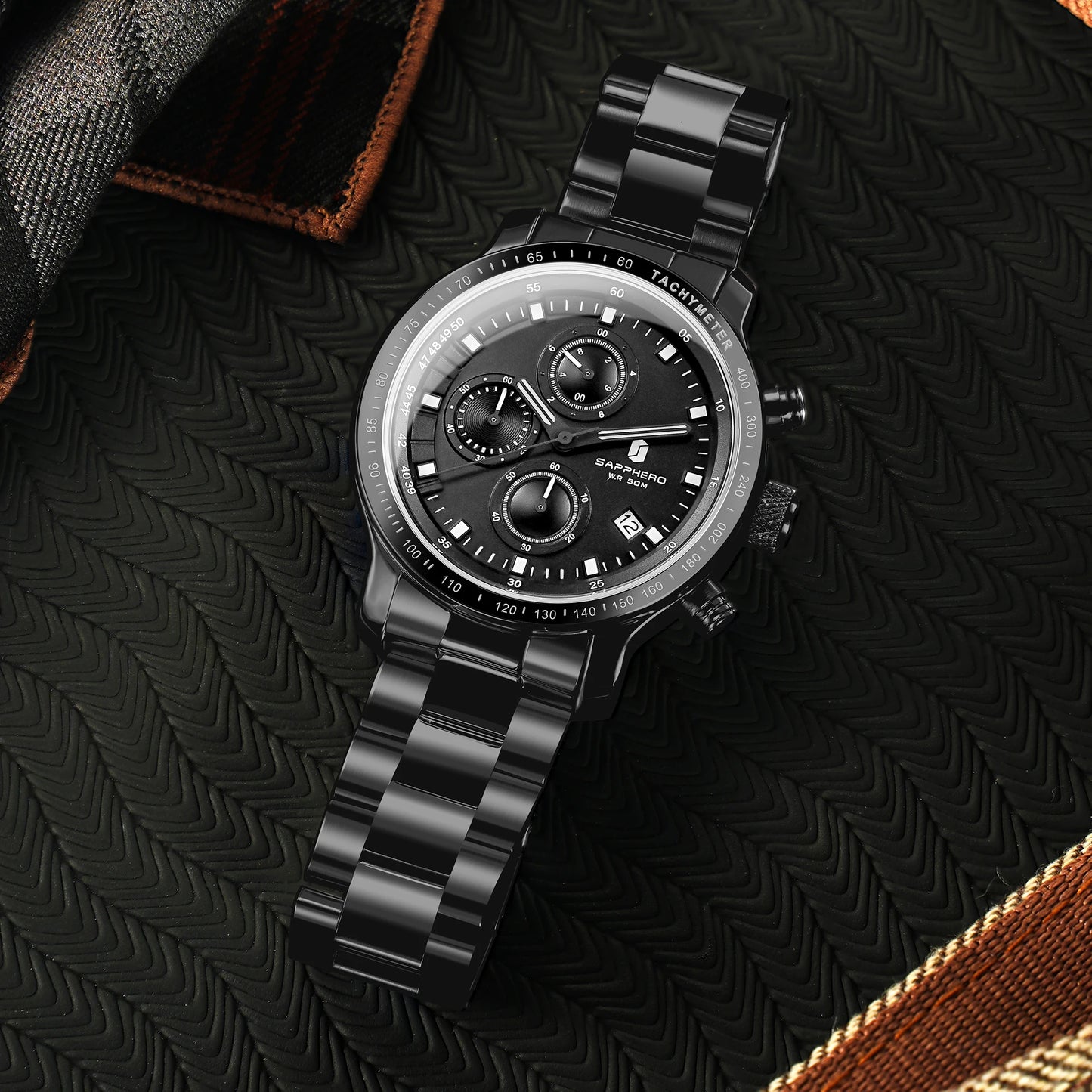 SAPPHERO, Luxury Brands, Gold Plated Stainless Steel, Men’s, Elegant, Waterproof, Quartz Watch…Perfect For That First Date