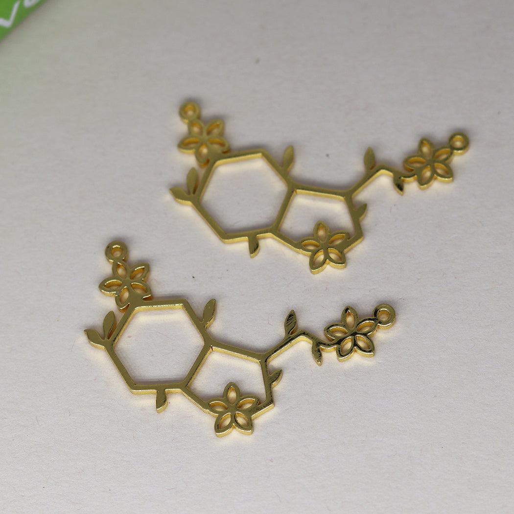 5pc Stainless Steel Molecule Charms for Bracelet