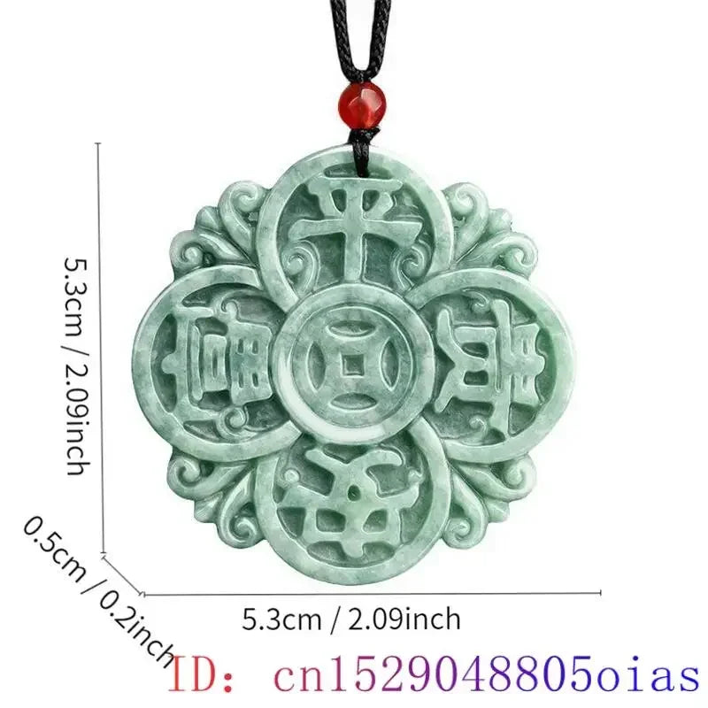 Green Burmese, Jade Amulet Necklace… Fine Jewelry Carved Gemstone, By MC