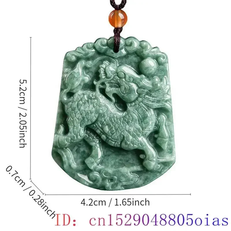 Green Burmese, Jade Amulet Necklace… Fine Jewelry Carved Gemstone, By MC