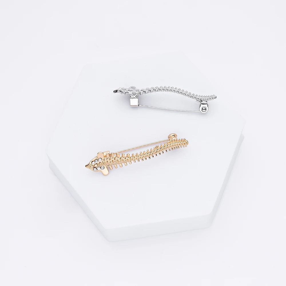 Spine Brooch Pin, Gifts For Orthopedic/Chiropractic Professionals Or Students, By HANRESHE