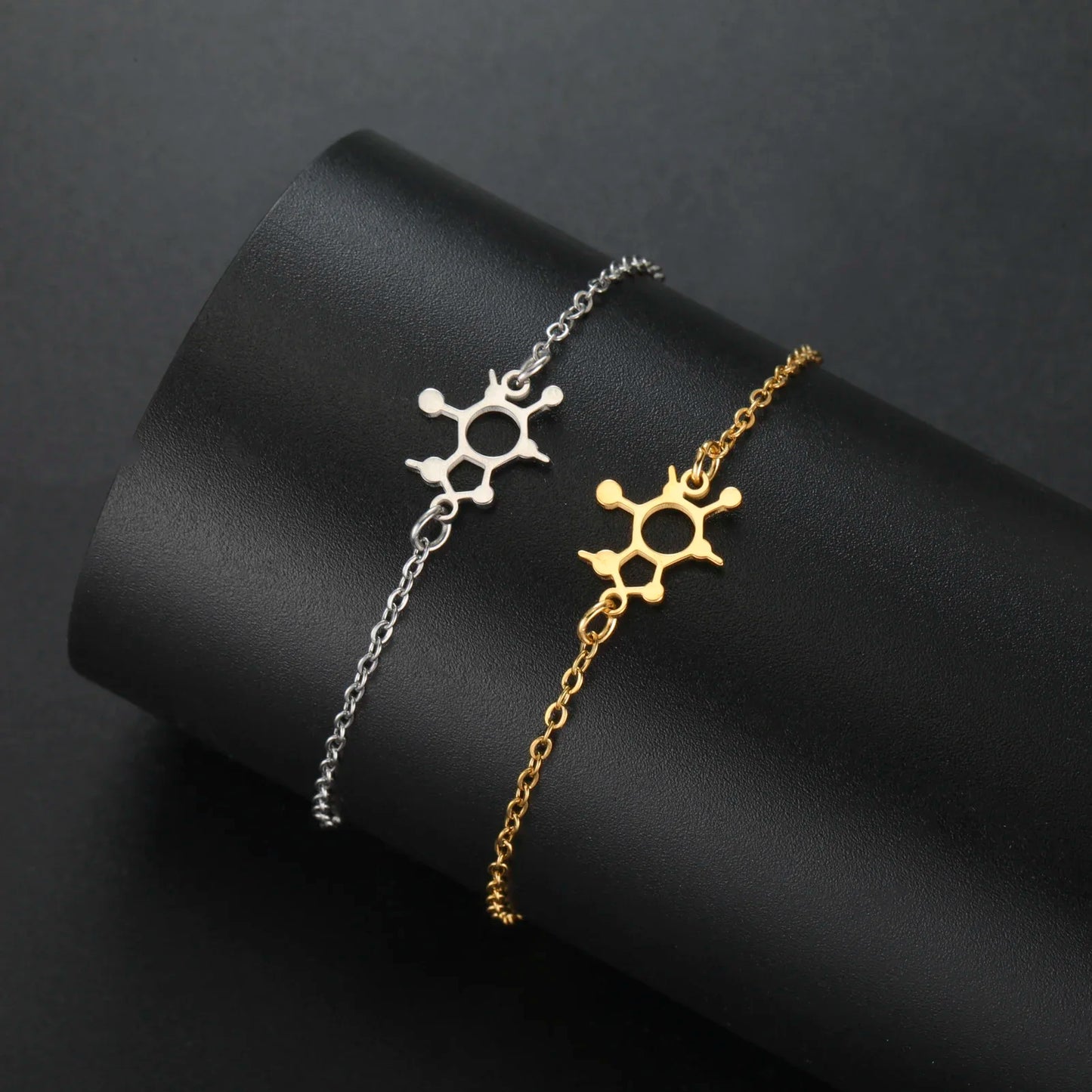 Chemical Molecule Charm Bracelet , by Skyrim