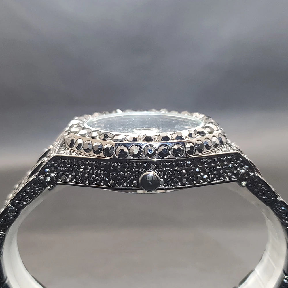 Octagonal Case Luxury Cubic Zirconia Men's Watch, By UNIGUET