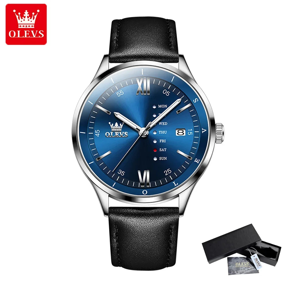 New, Waterproof Luminous, Automatic Date, Quartz Wristwatch For Men, By OLEVS