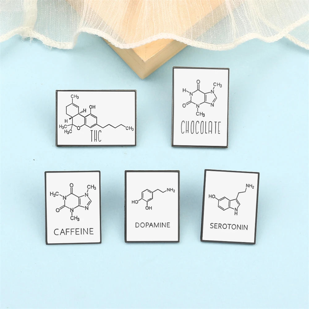 Molecular Chemical Formula Enamel Pin, By Reliatonny, Great Gift For Chemistry Students