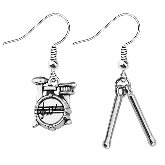 Unique Fashion, Pop Music Lovers Rock Drum Kit Earrings… Interesting Girl/Women Jewelry