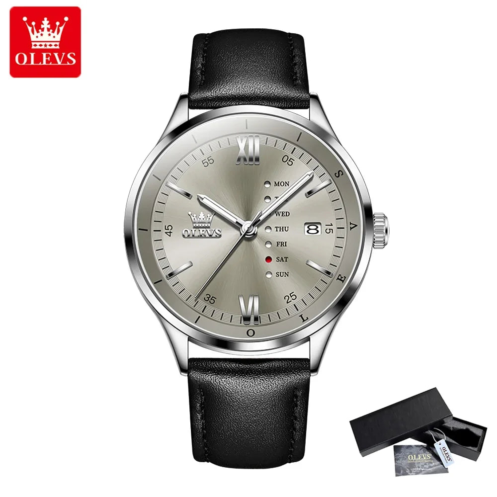 New, Waterproof Luminous, Automatic Date, Quartz Wristwatch For Men, By OLEVS