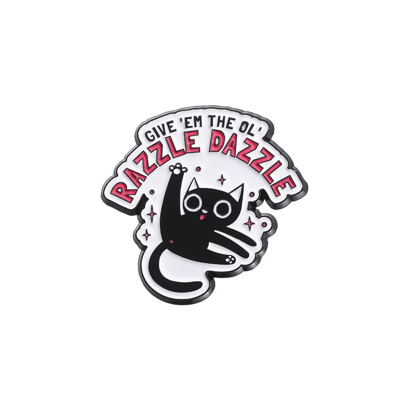 Cute Tiny Black Cat Enamel Pin Brooch