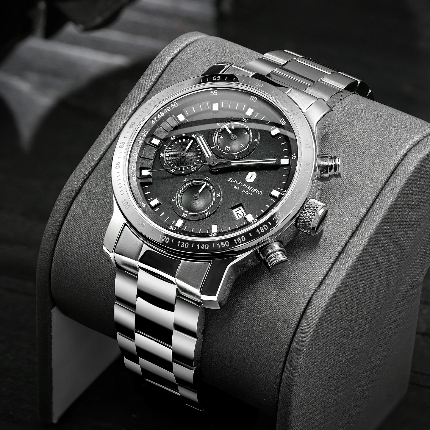 SAPPHERO, Luxury Brands, Gold Plated Stainless Steel, Men’s, Elegant, Waterproof, Quartz Watch…Perfect For That First Date
