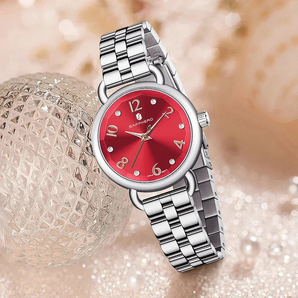SAPPHERO’S, Women's Fashion, Versatile, Stainless Steel, Fashion versatile, Light luxury, Ultra-Thin Watch