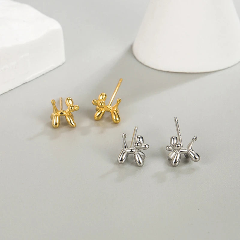 S9.25 Sterling Silver Mini Balloon Dog Earrings, Treat yourself, treat a friend.