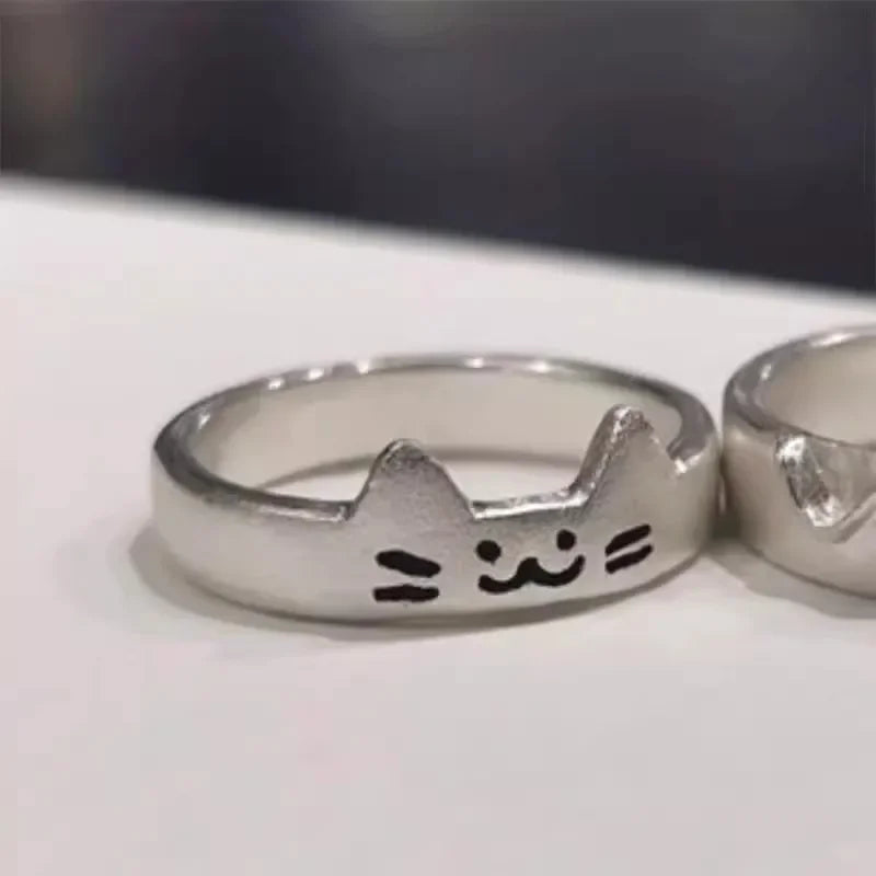 2pc Cute, Dog / Cat Animal Ring for Women & Men