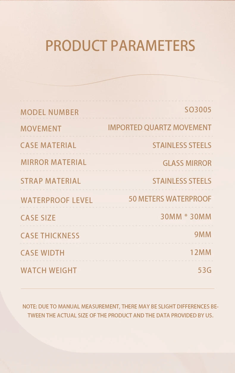 SAPPHERO’S, Women's Fashion, Versatile, Stainless Steel, Fashion versatile, Light luxury, Ultra-Thin Watch