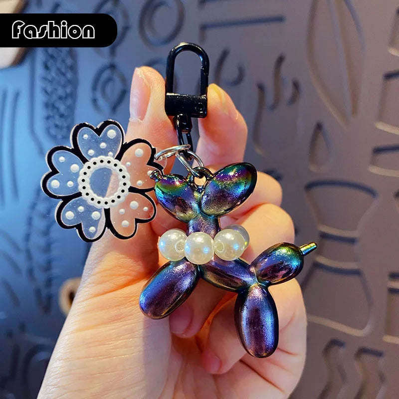 Cute, Acrylic Cartoon Balloon, Dog Keychains For Women