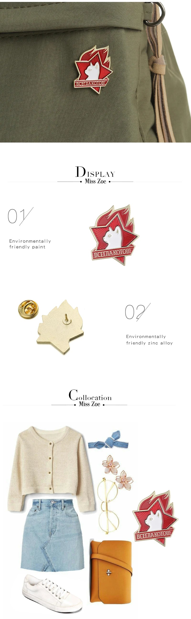 Cat Star Lapel Badge for Cat Lovers And Friends