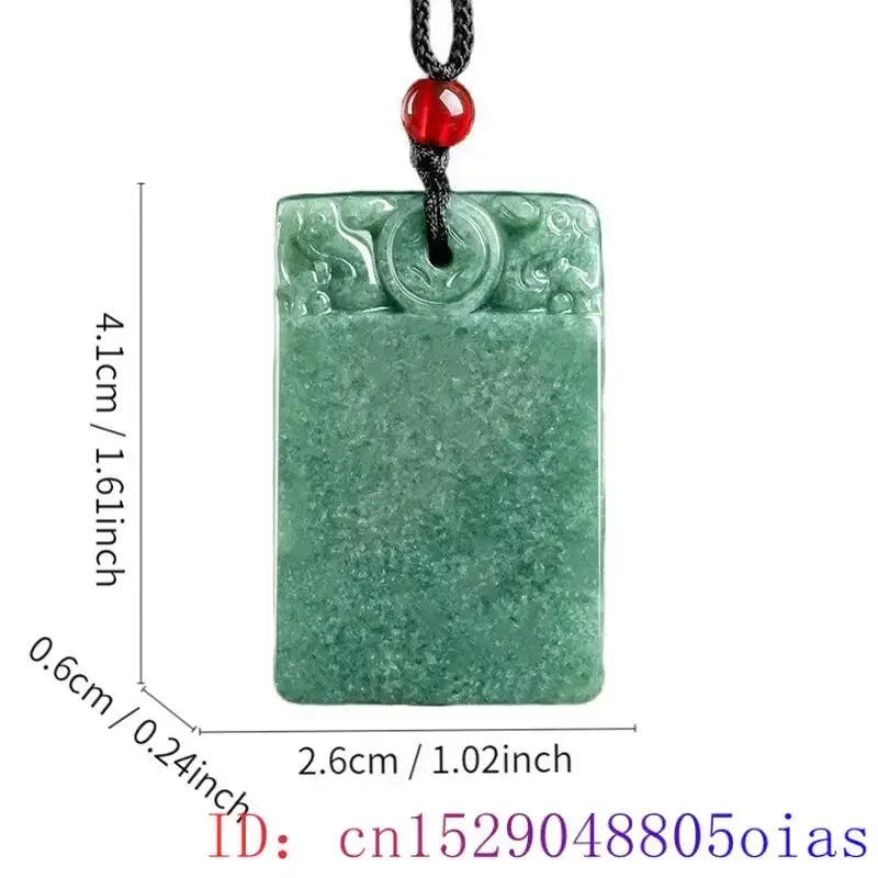 Green Burmese, Jade Amulet Necklace… Fine Jewelry Carved Gemstone, By MC