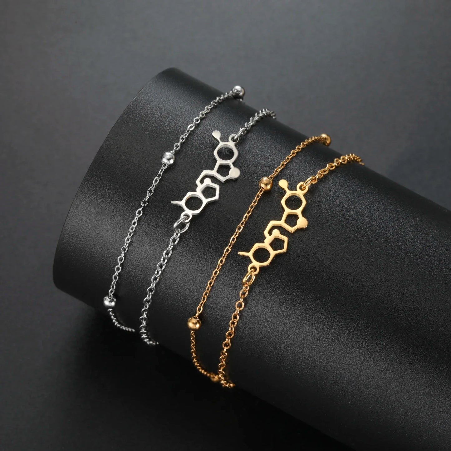 Chemical Molecule Charm Bracelet , by Skyrim