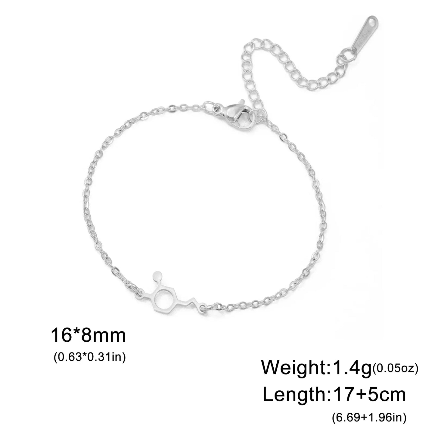 Chemical Molecule Charm Bracelet , by Skyrim