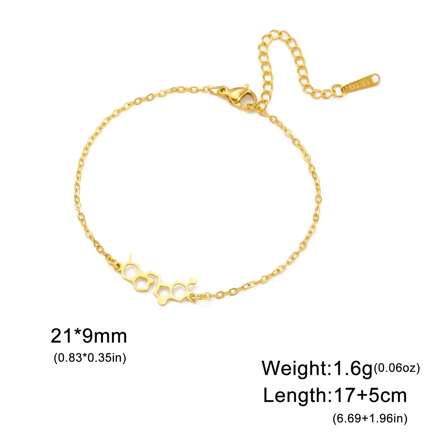 Chemical Molecule Charm Bracelet , by Skyrim