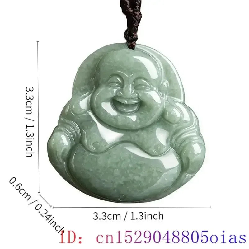 Green Burmese, Jade Amulet Necklace… Fine Jewelry Carved Gemstone, By MC